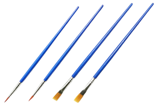 Pinselset Runde Pinsel und Flache Pinsel je 2Stück