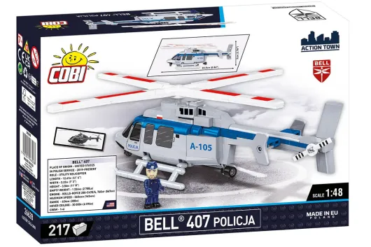 COBI Klemmbausteine Helicopter Bell 407 Policja - 217 Teile