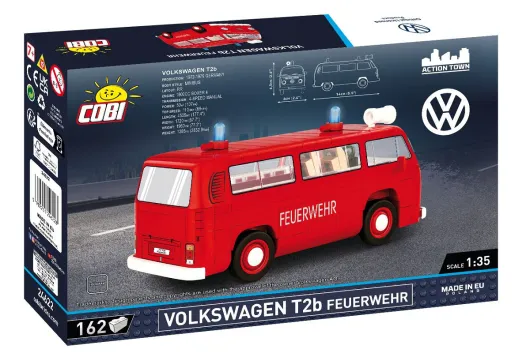 COBI Klemmbausteine Autos VW T2B Feuerwehr - 162 Teile