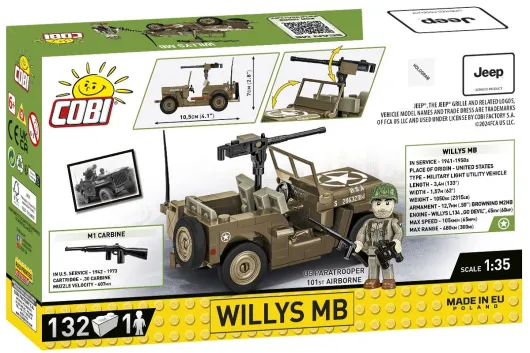 COBI Klemmbausteine Auto Willys MB Jeep - 132 Teile