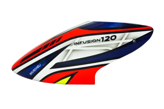 Microheli Airbrush Fiberglass Red Transformer Haube für Blade InFusion 120