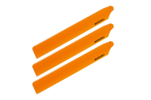 Microheli Hauptrotorblätter 3Blatt Satz aus Kunststoff in Orange für OMPHobby M1 EVO