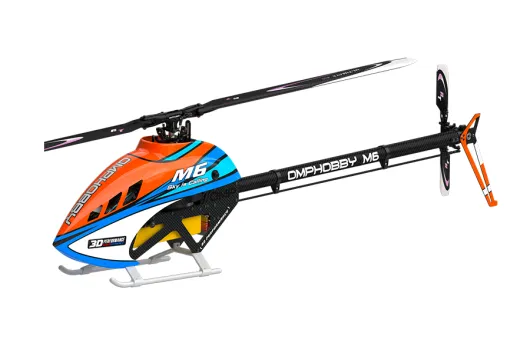 OMPHobby M6 Heli Kit Baukasten mit Rotorblättern in Orange