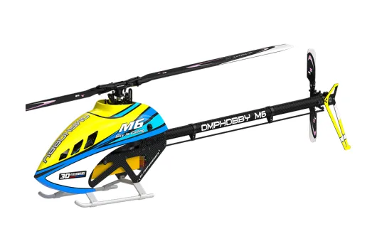 OMPHobby M6 Heli Kit Baukasten mit Rotorblättern in Gelb