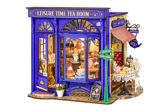 Lasercut Holzbausatz Standmodell Modell Freizeit Teestube - 304 Teile