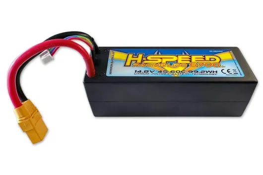 HSP LiPo 6700mAh 4S 14,8V 60C Hardcase Racing Akku mit XT90-Stecker und XH