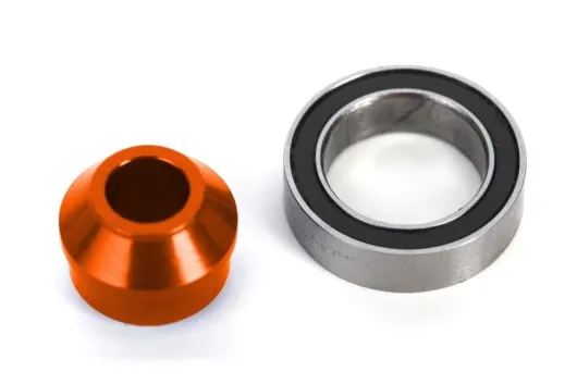 Traxxas Tuning Lager-Adapter aus 6061-T6 Aluminium in orange für Ford Fiesta, Ford Raptor, Rustler, Slash und Stampede 1/10