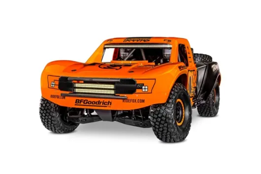 Traxxas Unlimited Desert Racer 4x4 VXL Fox1 1/7 Race-Truck RTR Brushless, mit LED-Licht, ohne Akku oder Lader