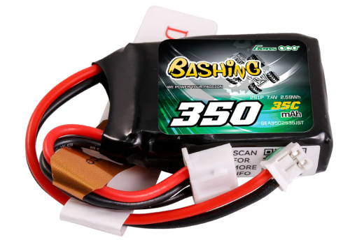 GensAce G-Tech 350mAh 7,4V 35C 2S1P Lipo Akku mit JST Buchse - Bashing Series