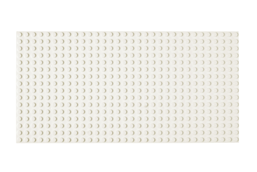 STS Grundplatte Weiß Unterbaubar 16x32 Noppen, 12,8cm x 25,6cm