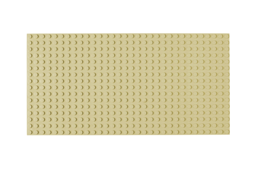 STS Grundplatte Sand Unterbaubar 16x32 Noppen, 12,8cm x 25,6cm