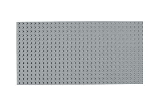 STS Grundplatte Hellgrau Unterbaubar 16x32 Noppen, 12,8cm x 25,6cm