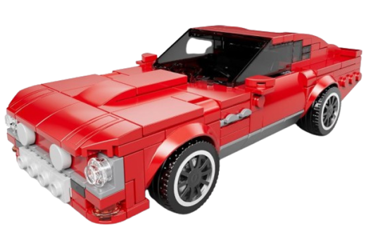 MouldKing Klemmbausteine Sportwagen Vantage V8 - 365 Teile mit stapelbarer Displaybox/Sammelbox 19,5x9,5x8,5cm