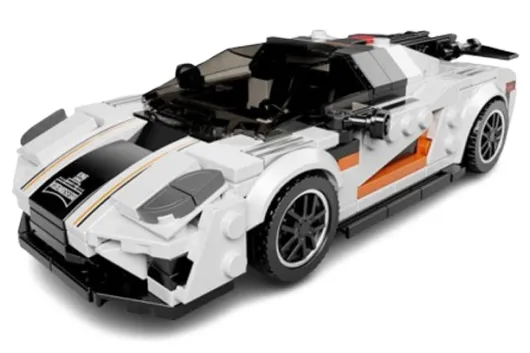 MouldKing Klemmbausteine Sportwagen Königsegg ONE - 394 Teile mit stapelbarer Displaybox/Sammelbox 19,5x9,5x8,5cm