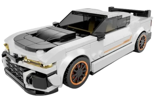 MouldKing Klemmbausteine Sportwagen Camaro - 420 Teile mit stapelbarer Displaybox/Sammelbox 19,5x9,5x8,5cm