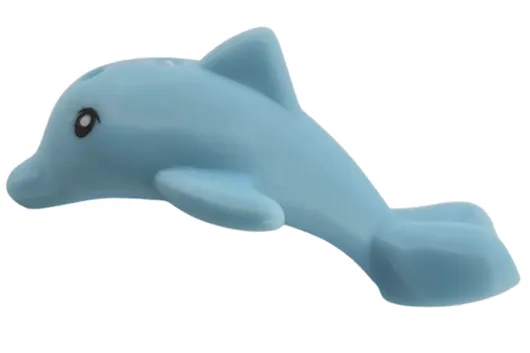 Klemmbausteine Tier Delfin in blau