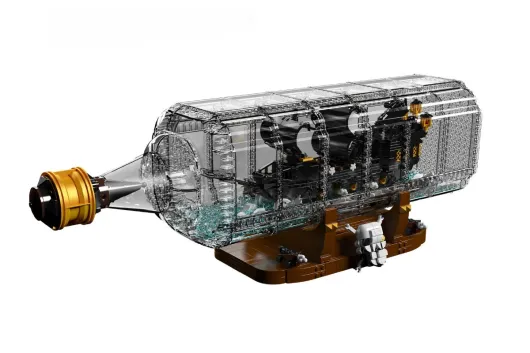 Mouldking Klemmbausteine Buddelschiff Black Pearl in der Flasche - 2206 Teile