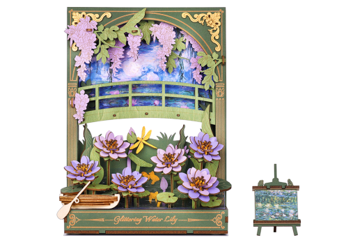 Lasercut Holzbausatz Glitzernde Seerose - 237 Teile