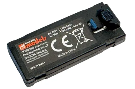 DF Models LiPo Akku 3,7V 1200mAh für SkyWatcher GPS Light Drohne