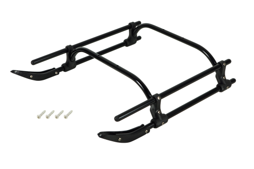 Microheli Landegestell EC145 Style aus Aluminium in schwarz für OMPHobby M2V2, EXP, EVO und MK2