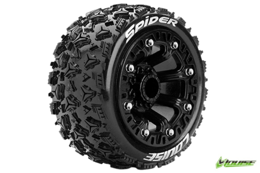 Louise Reifen ST-Spider soft auf 2,2 Felge in schwarz 12mm 2Stück für Traxxas E-Revo 1/16