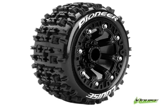 Louise Reifen ST-Pioneer soft auf 2,2 Felge in schwarz 12mm 2Stück für Traxxas E-Revo 1/16