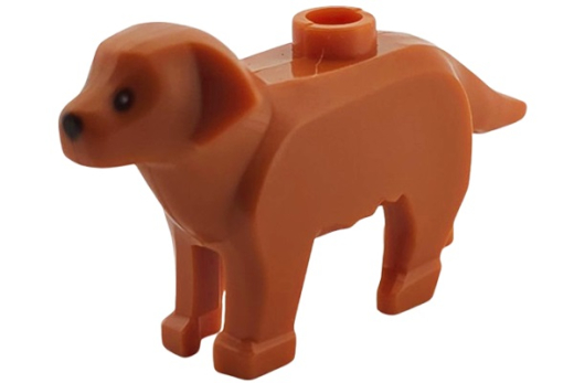 Klemmbausteine Tier Hundewelpe in hellbraun