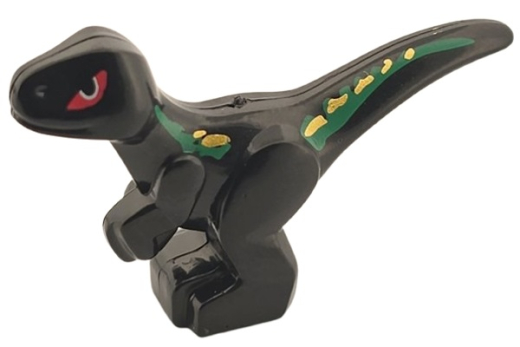 Klemmbausteine Tier Mini Dinosaurier in schwarz