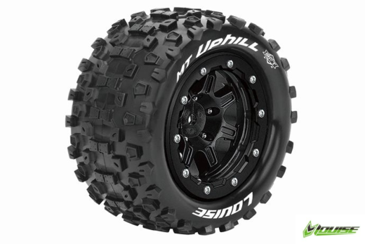 Louise Reifen MT-Uphill MFT soft auf BL-Felge in schwarz 17mm 2Stück für Traxxas MAXX 1/10