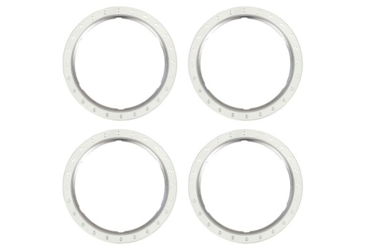 Traxxas Tuning Pro Scale Beadlock Ringe aus Aluminium in Silber 4Stück für Maxx-Slash 1/8 und UDR 1/7