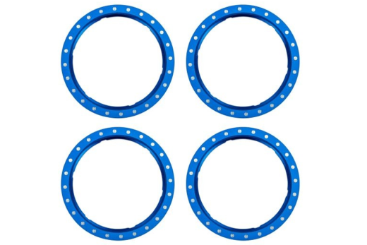 Traxxas Tuning Pro Scale Beadlock Ringe aus Aluminium in Blau 4Stück für Maxx-Slash 1/8 und UDR 1/7