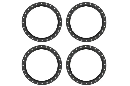 Traxxas Tuning Pro Scale Beadlock Ringe aus Aluminium in Schwarz 4Stück für Maxx-Slash 1/8 und UDR 1/7