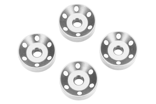 Traxxas Tuning Pro Scale Felgen Scheiben aus Aluminium in Silber 4Stück für Maxx-Slash 1/8