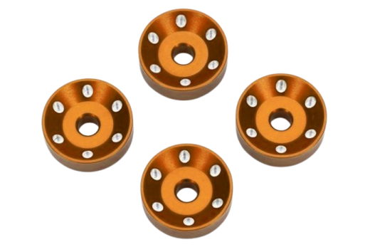 Traxxas Tuning Pro Scale Felgen Scheiben aus Aluminium in Orange 4Stück für Maxx-Slash 1/8