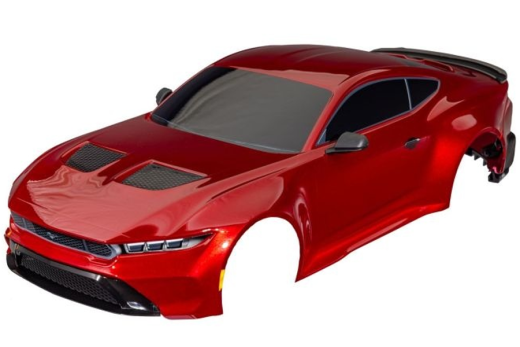 Traxxas Tuning Ford Mustang Karosserie in Rot mit Anbauteilen für 4-TEC 1/10