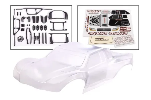 Traxxas Tuning Karosserie in Klar mit Anbauteilen für Maxx-Slash 1/8
