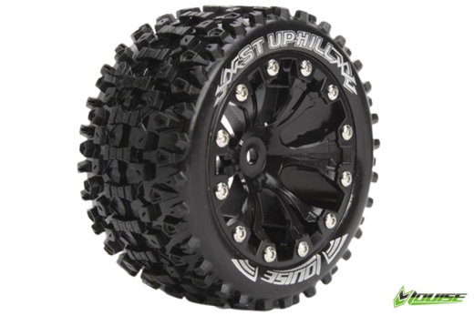 Louise Reifen ST-Uphill soft auf 2,8 Felge in schwarz 12mm 2Stück für Traxxas Rustler 1/10