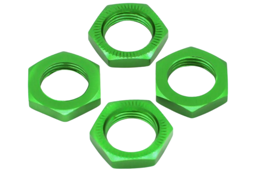 H-Speed Aluminium Radmutter 17mm gezahnt in Grün