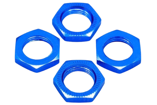 H-Speed Aluminium Radmutter 17mm gezahnt in Blau