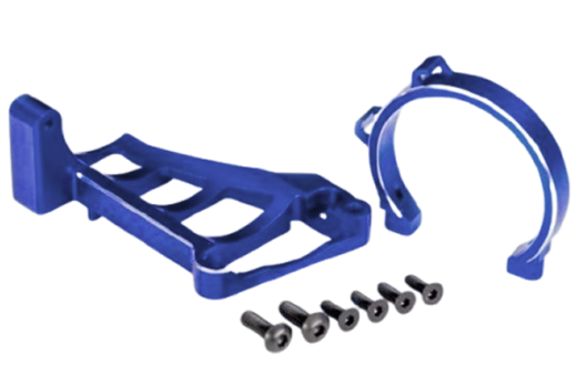Traxxas Tuning Motorhalter aus Aluminium in Blau für TRX3483 Motor für Maxx-Slash und Sledge 1/8