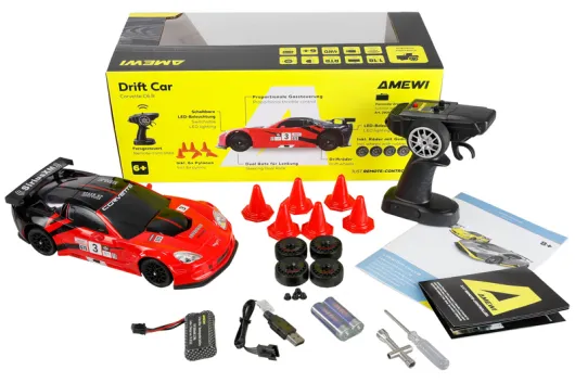 Amewi RC Auto Corvette C6.R Drift Car in rot 1:18 RTR