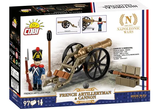 COBI Klemmbausteine Set Französischer Artillerist mit Kanone - 97 Teile