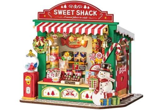 Lasercut Bausatz Weihnachts-Süßigkeitenstand - 170 Teile