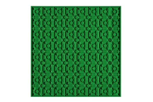 STS Grundplatte Grün Unterbaubar 16x16 Noppen, 12,8cm x 12,8cm