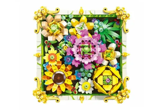 Jie Star Klemmbausteine Blumen Bilderrahmen Frühsommer - 492 Teile