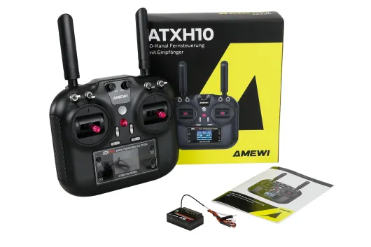 Amewi ATXH10 10-Kanal Fernsteuerung mit Empfänger ARXB10 10-Kanal