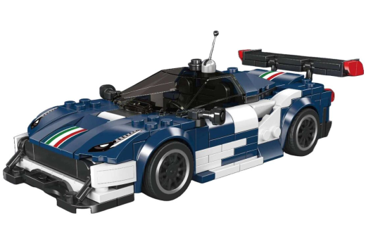 MouldKing Klemmbausteine Auto F488 GT3 Sportwagen - 410 Teile mit stapelbarer Displaybox/Sammelbox 19,5x9,5x8,5cm