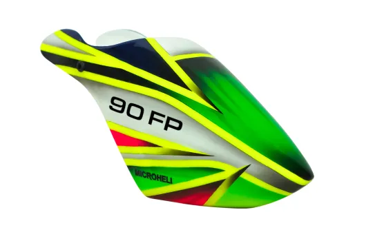 Microheli Airbrush Fiberglass Green Arrow Haube für Blade Revolution 90 FP