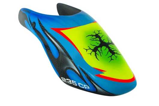 Microheli Airbrush Carbon Fiberglass Black Sea Haube für Blade Revolution 235CP