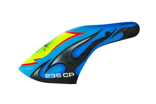 Microheli Airbrush Carbon Fiberglass Black Sea Haube für Blade Revolution 235CP